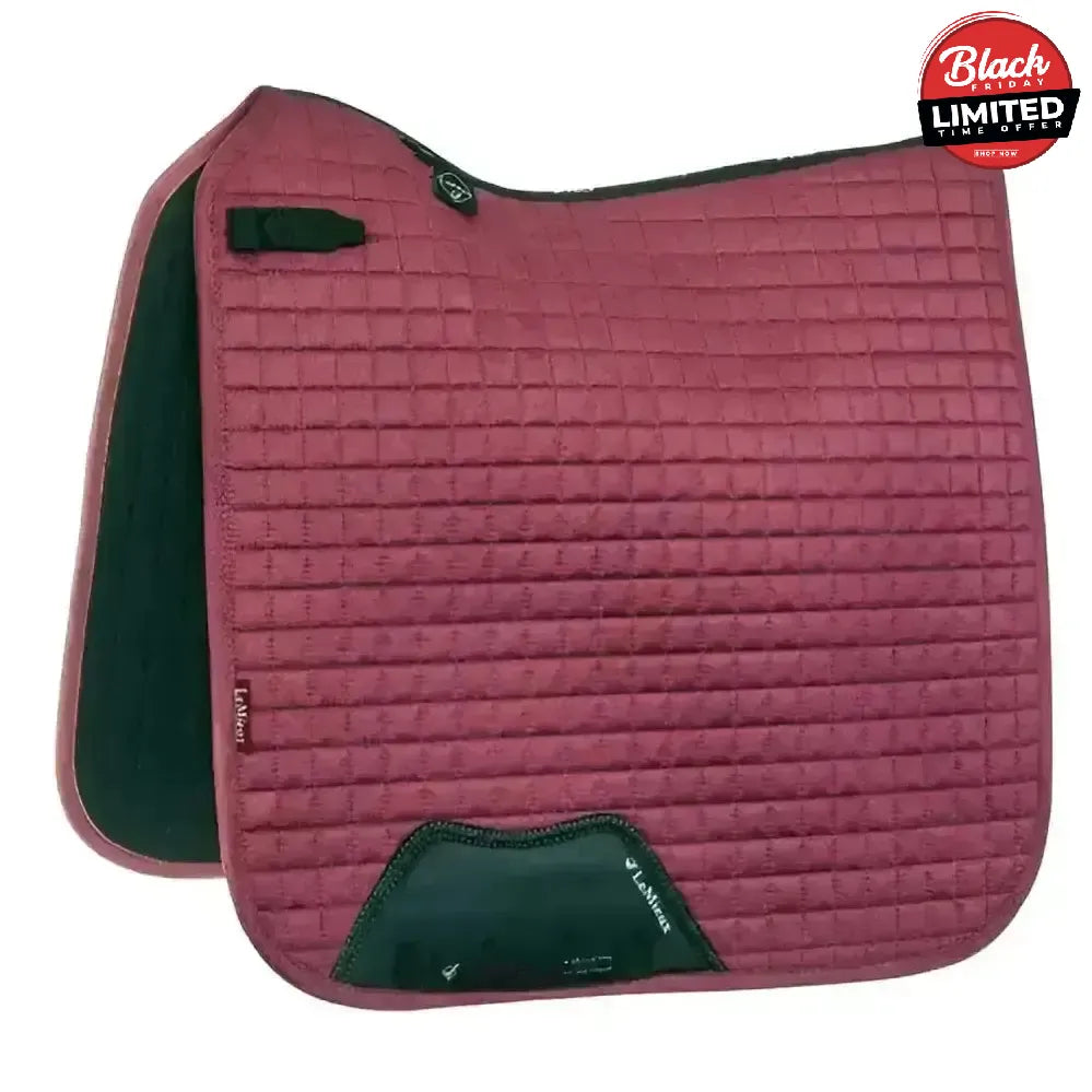 LeMieux Prosport Suede Dressage Square French Rose Large Dressage Saddle Pads