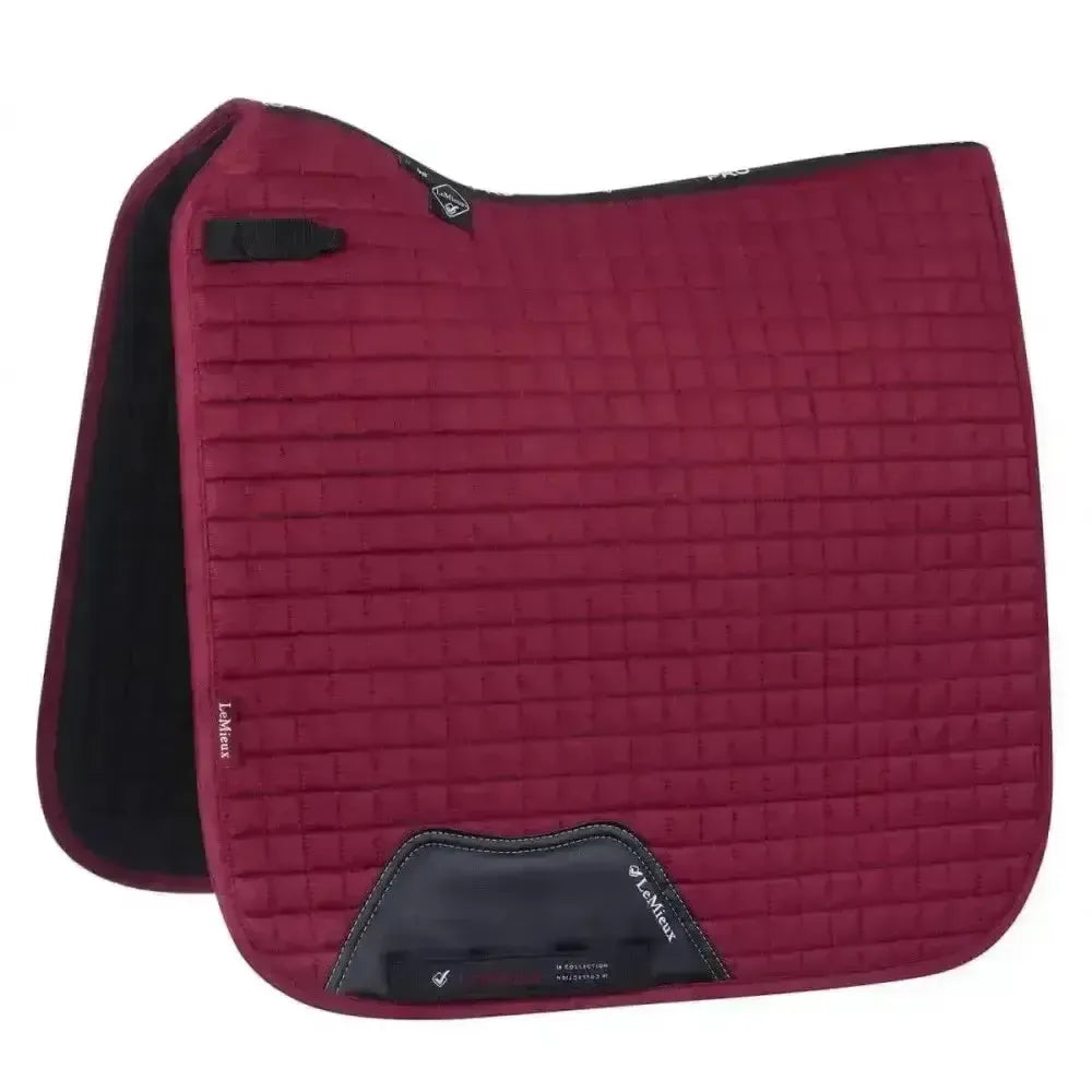 LeMieux Prosport Suede Dressage Square Mulberry Large Dressage Saddle Pads