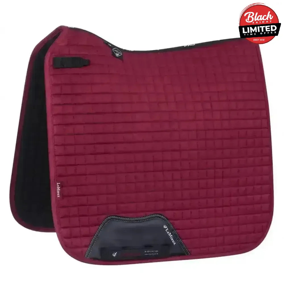 LeMieux Prosport Suede Dressage Square Mulberry Large Dressage Saddle Pads