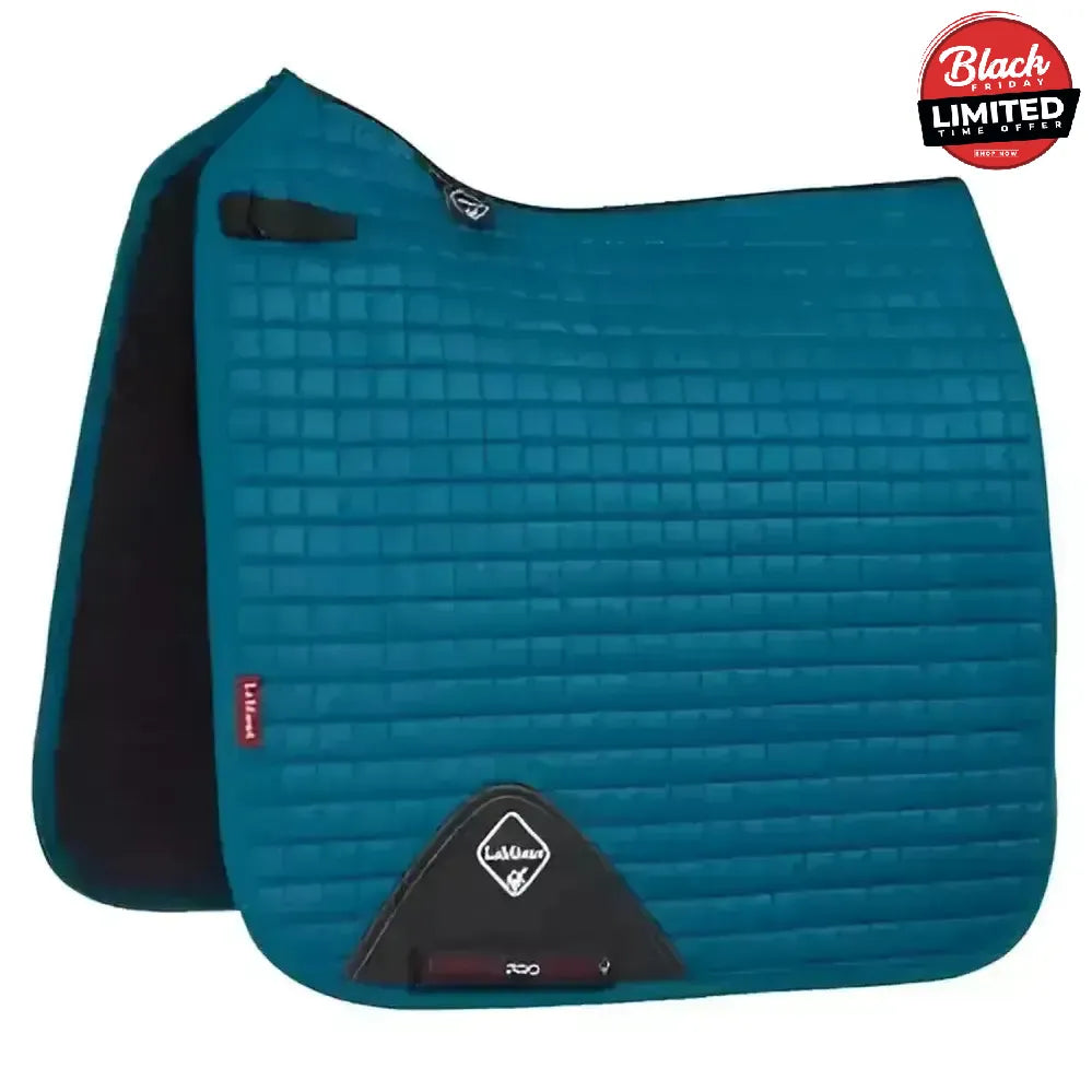 LeMieux Prosport Suede Dressage Square Peacock Large Dressage Saddle Pads