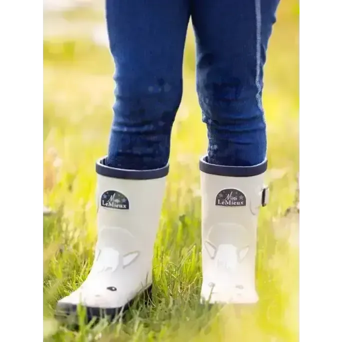 LeMieux Puddle Pals Kids Welly Palomino UK Child 9 Palomino Wellington Boots