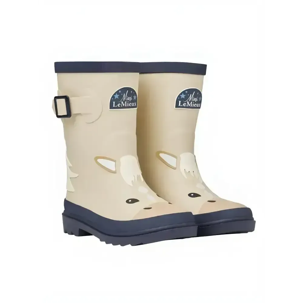 LeMieux Puddle Pals Kids Welly Palomino UK Child 9 Palomino Wellington Boots