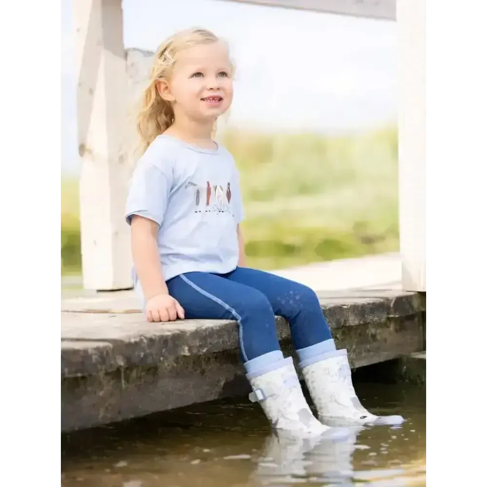 LeMieux Puddle Pals Kids Welly Sam UK Child 10 Grey Wellington Boots