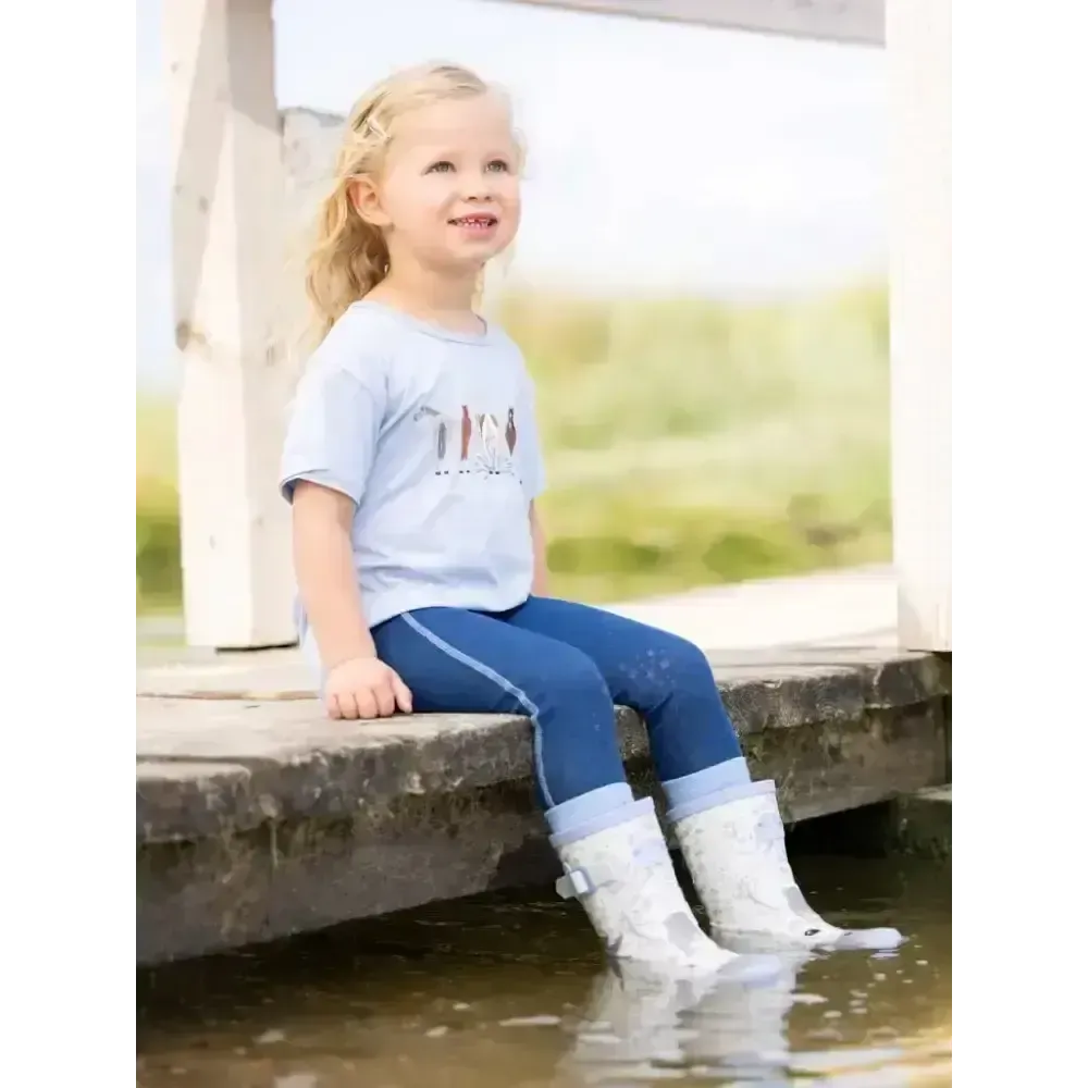 LeMieux Puddle Pals Kids Welly Sam UK Child 10 Grey Wellington Boots