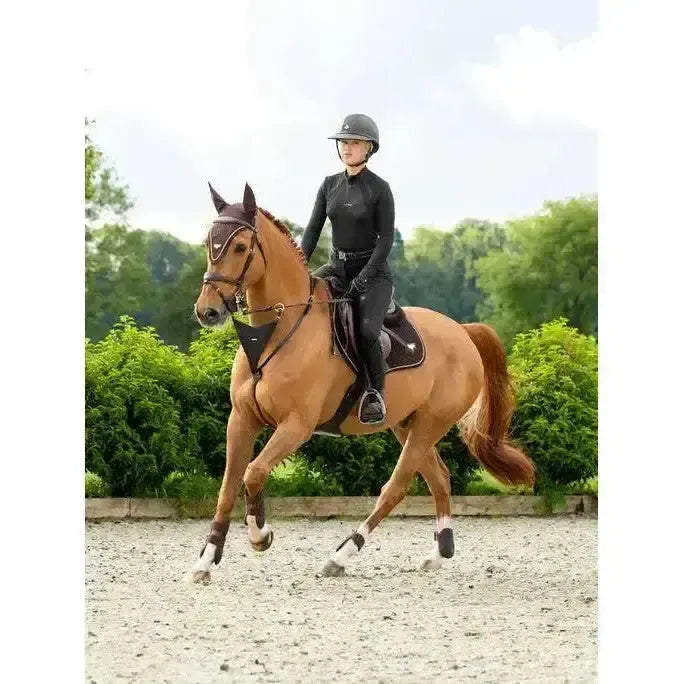 LeMieux Puissance Suede Close Contact Square Brown Small/Medium Brown Saddle Pads