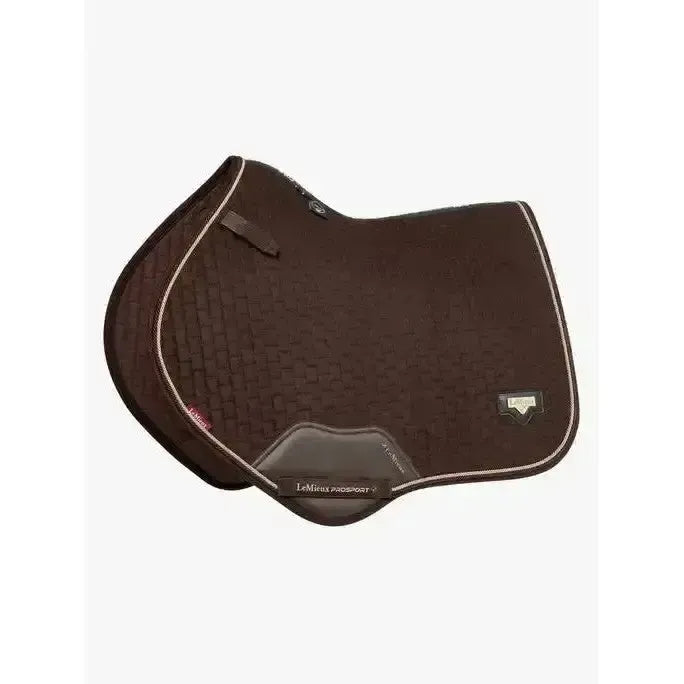 LeMieux Puissance Suede Close Contact Square Brown Small/Medium Brown Saddle Pads