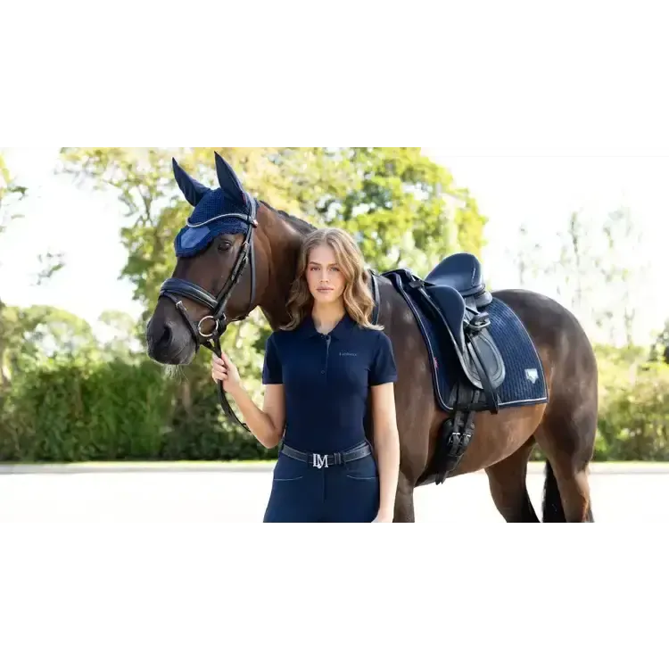 LeMieux Puissance Suede Dressage Pad Navy Navy Small/Medium Dressage Saddle Pads