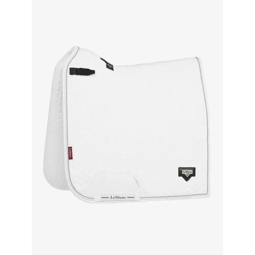 LeMieux Puissance Suede Dressage Pad White White Small/Medium Dressage Saddle Pads