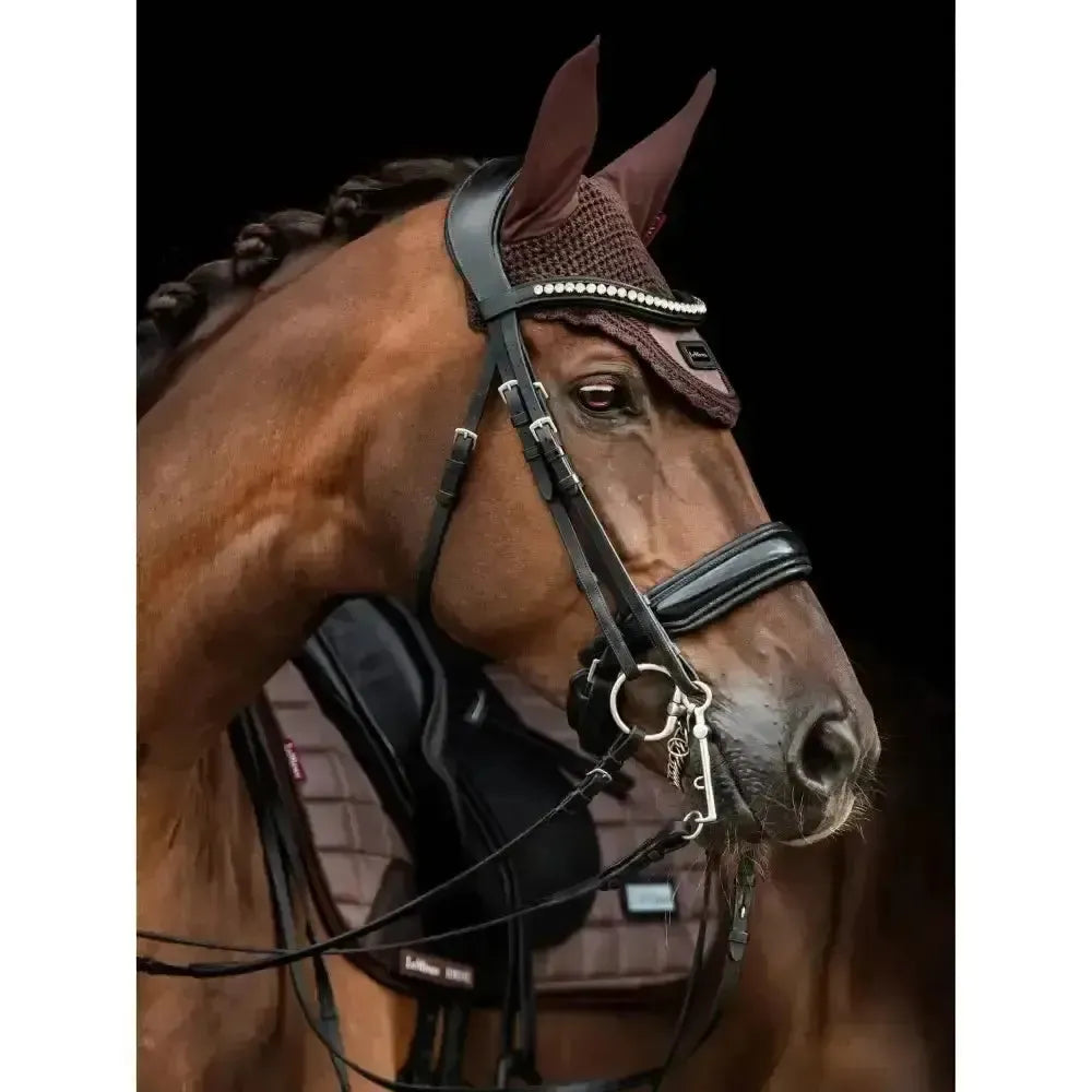 LeMieux Rhone Fly Hood Espresso Espresso Medium Horse Ear Bonnets