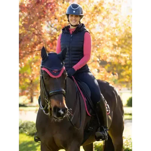 Lemieux Rose Hooded Puffer Gilet Navy Navy UK 6 Gilets