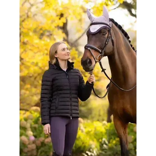 Lemieux Rose Hooded Puffer Jacket Black Black UK 6 Outdoor Jackets