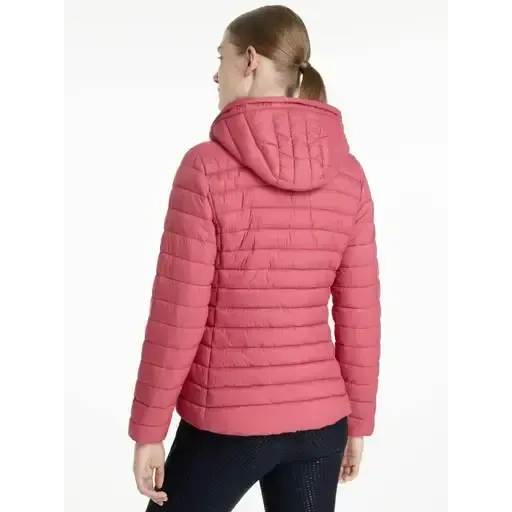 Lemieux Rose Hooded Puffer Jacket Cranberry Cranberry UK 6 Outdoor Jackets