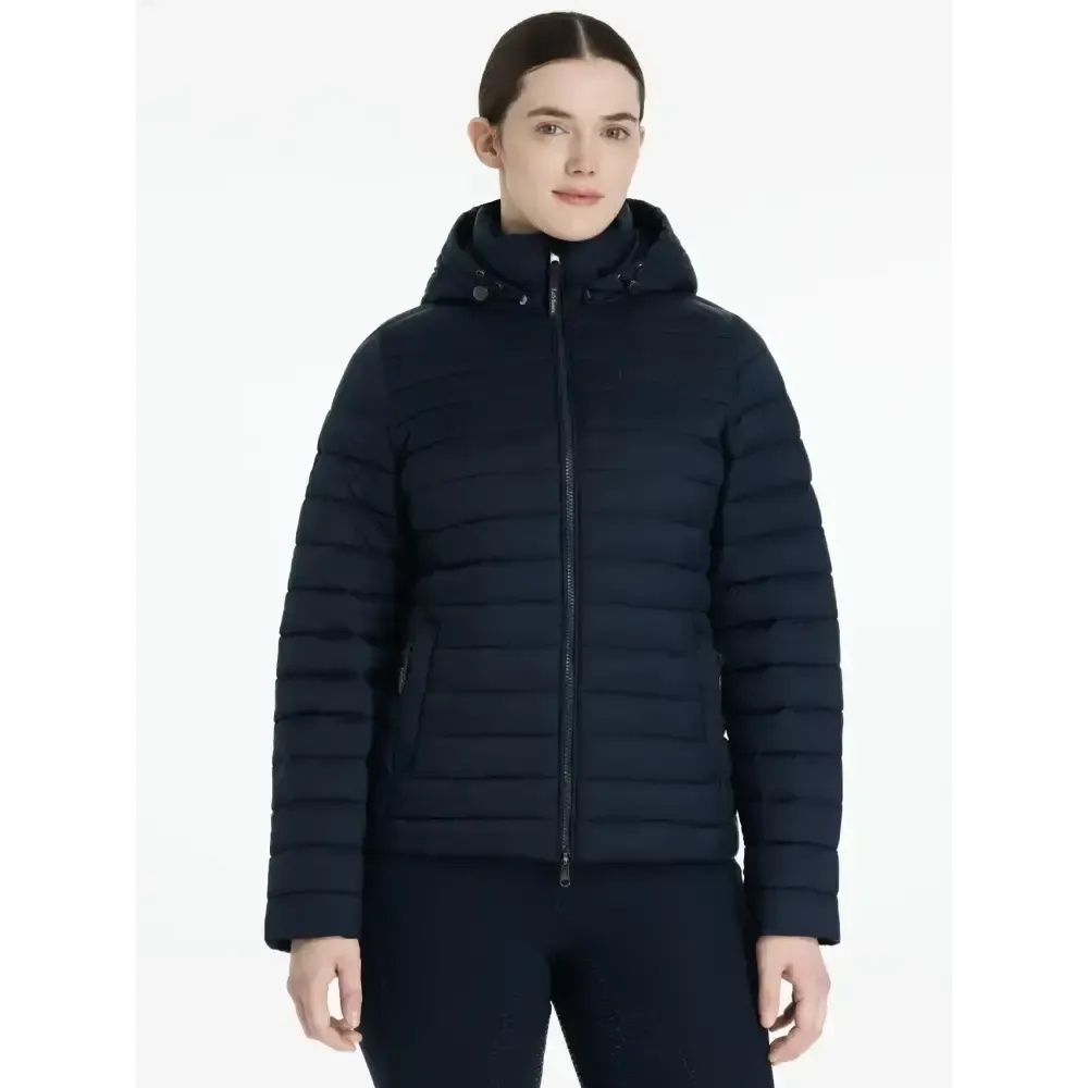 Lemieux Rose Hooded Puffer Jacket Navy Navy UK 6 Outdoor Jackets