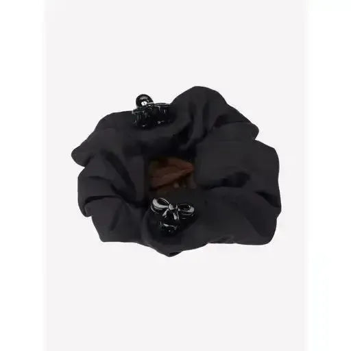 LeMieux Scrunchie with Crystal Hair Net Black/Brown Black/Brown One Size Hair Scrunchies