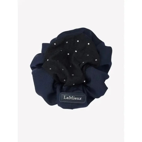 LeMieux Scrunchie with Crystal Hair Net Navy/Black Navy/Black One Size Hair Scrunchies
