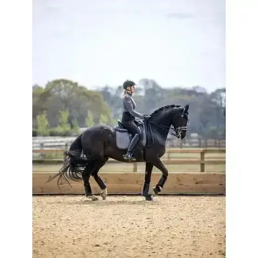 LeMieux Self-Cool Dressage Square Polar Grey Large Grey Dressage Saddle Pads