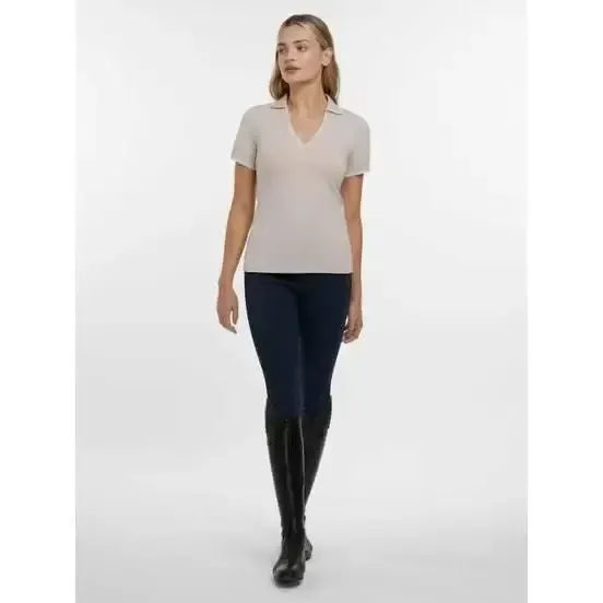 Lemieux Serena Sports Polo Stone Stone UK 6 Polo Shirts