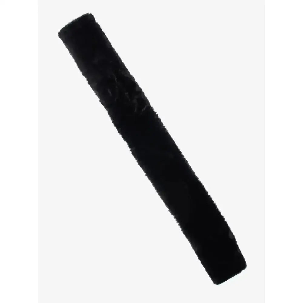 Black plush fur lemieux simuwool breastgirth cover soft high density cylindrical handle cover black