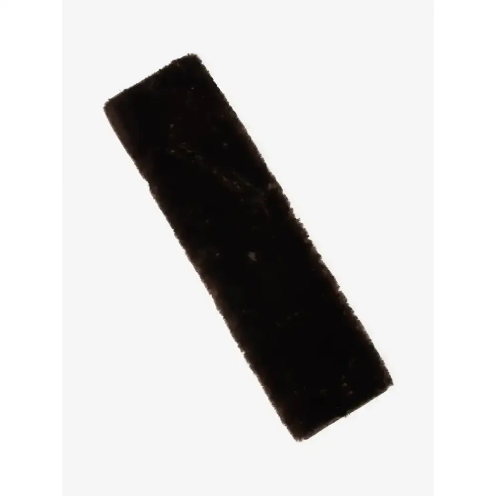 Black rectangular brush with dense soft bristles for lemieux simuwool dressage cushioned faux lambswool girth sleeve brown