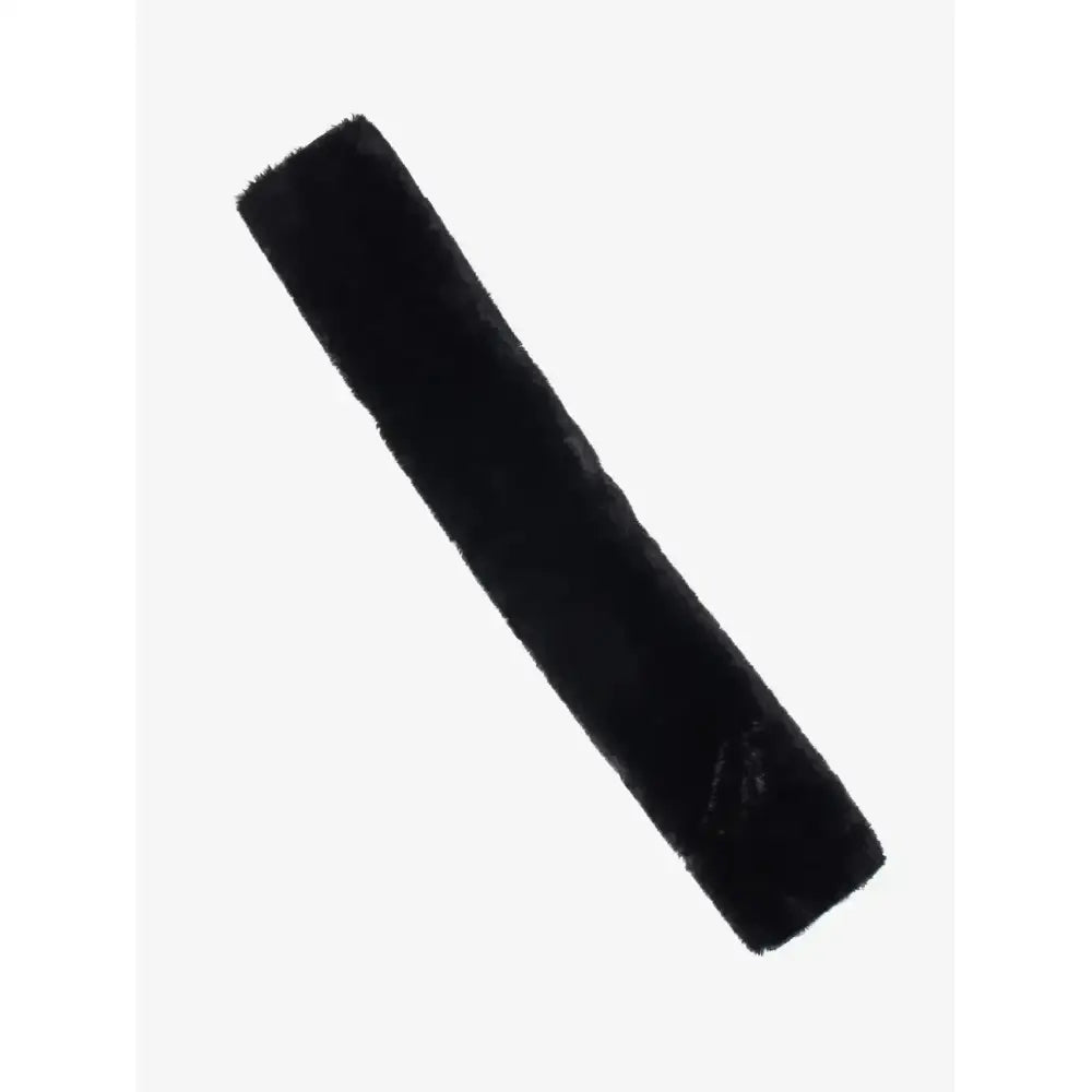 Black lemieux simuwool cushioned faux lambswool roller brush with plush velvet and slight fray for horse comfort