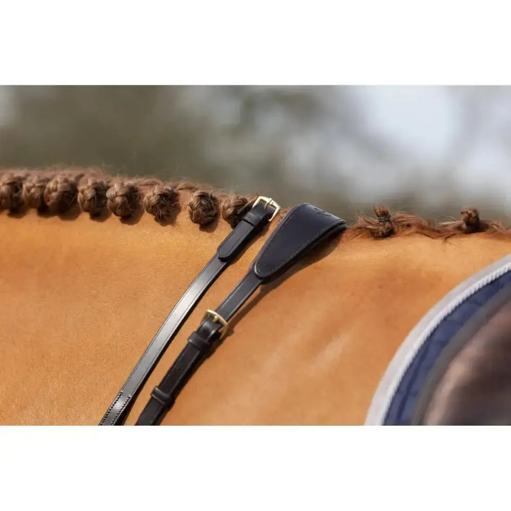 LeMieux Soft Rubber Reins Havana/Brass Pony Havana/Brass Rubber Reins