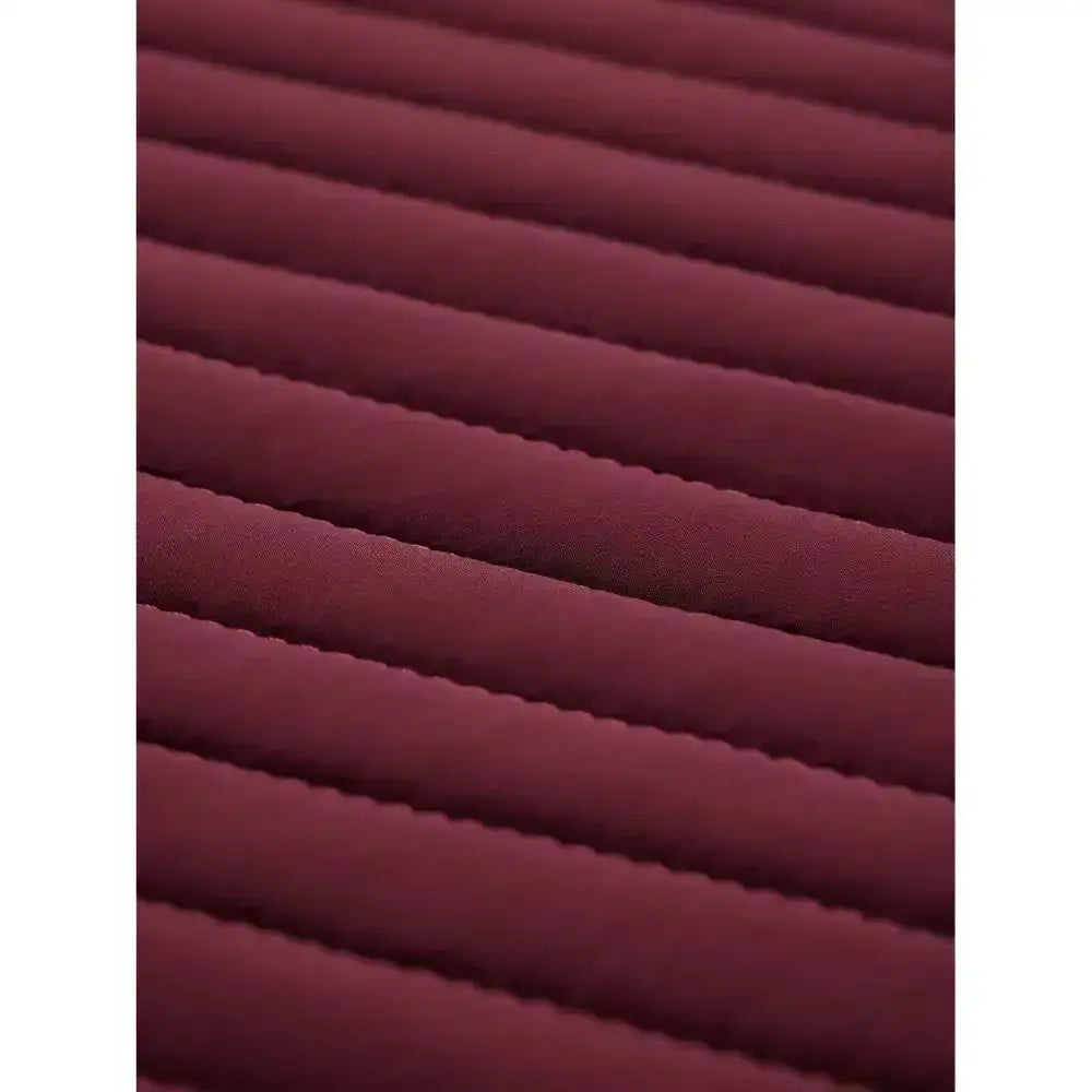 Lemieux soft shell close contact square burgundy made of maroon ribbed velvet with soft shell anti slip plush texture and sheen