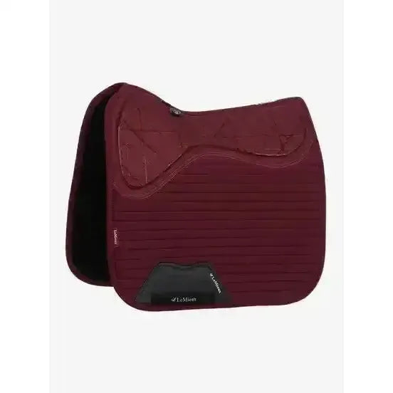 LeMieux Soft Shell Anti Slip Dressage Square Burgundy One Size Burgundy Dressage Saddle Pads