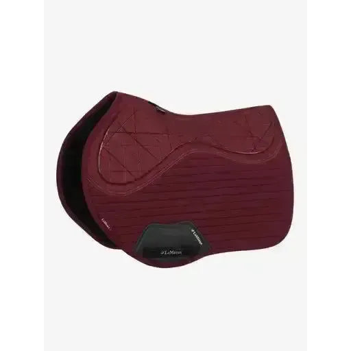 LeMieux Soft Shell Anti Slip EuroJump Square Burgundy One Size Burgundy Saddle Pads
