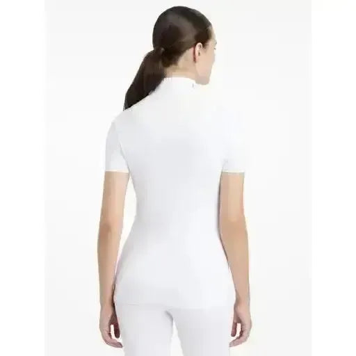 Lemieux Sophia Short Sleeve Pleated Show Shirt White White UK 6 Show Shirts