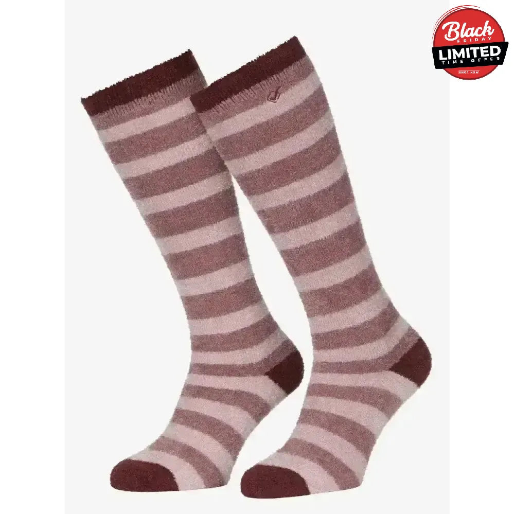 LeMieux Sophie Stripe Fluffies Navy Junior Riding Socks