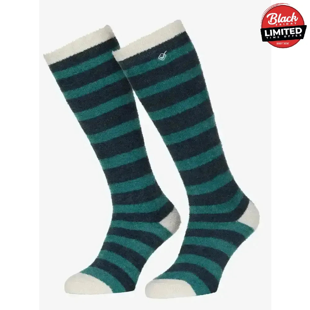 LeMieux Sophie Stripe Fluffies Navy Junior Riding Socks