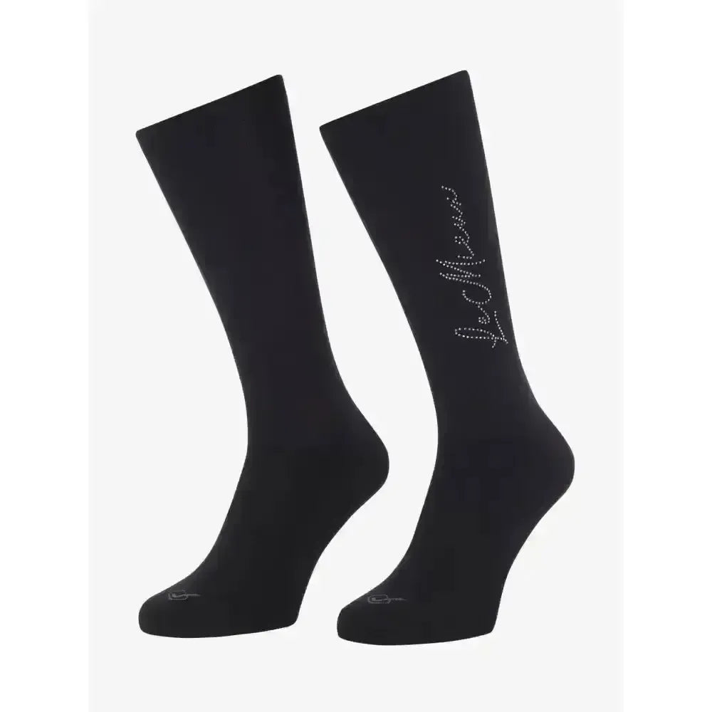 LeMieux Sparkle Competition Sock Black Small Black Riding Socks