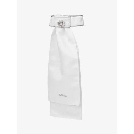 LeMieux Sparkle Stock White White One Size Ready-Tied Stocks