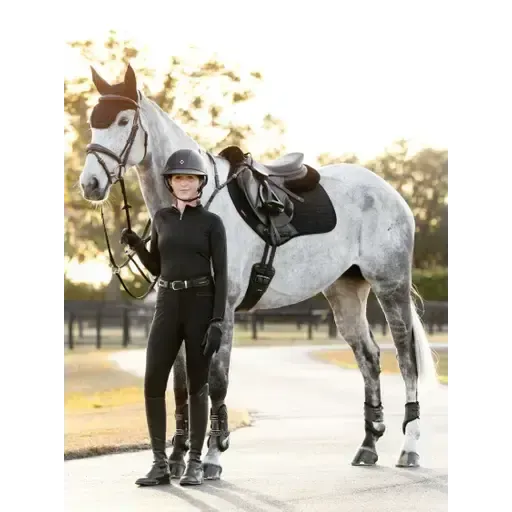 LeMieux Suede Close Contact Square Black Black Small/Medium Saddle Pads