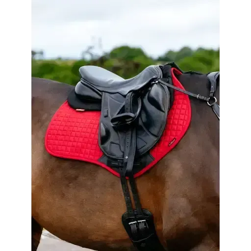 LeMieux Suede Close Contact Square Chilli Chilli Small/Medium Saddle Pads