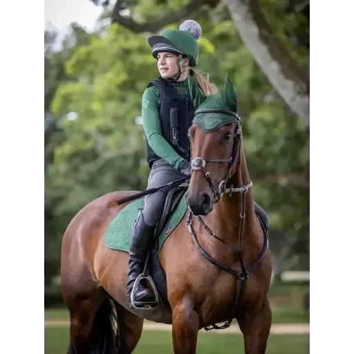LeMieux Suede Close Contact Square Hunter Green Hunter Green Small/Medium Saddle Pads