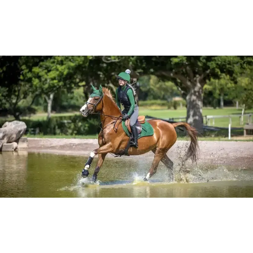 LeMieux Suede Close Contact Square Hunter Green Hunter Green Small/Medium Saddle Pads