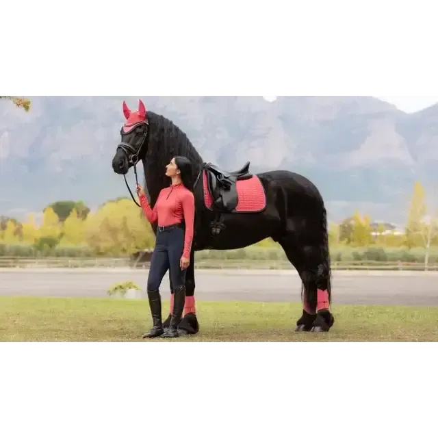 Lemieux Suede Dressage Square Cranberry Cranberry Small/Medium Dressage Saddle Pads