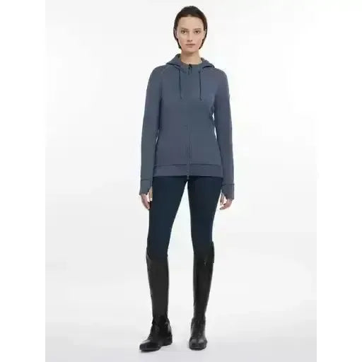 Lemieux Tabi Tech Zip Through Hoodie Dusk Blue Dusk Blue UK 6 Hoodies