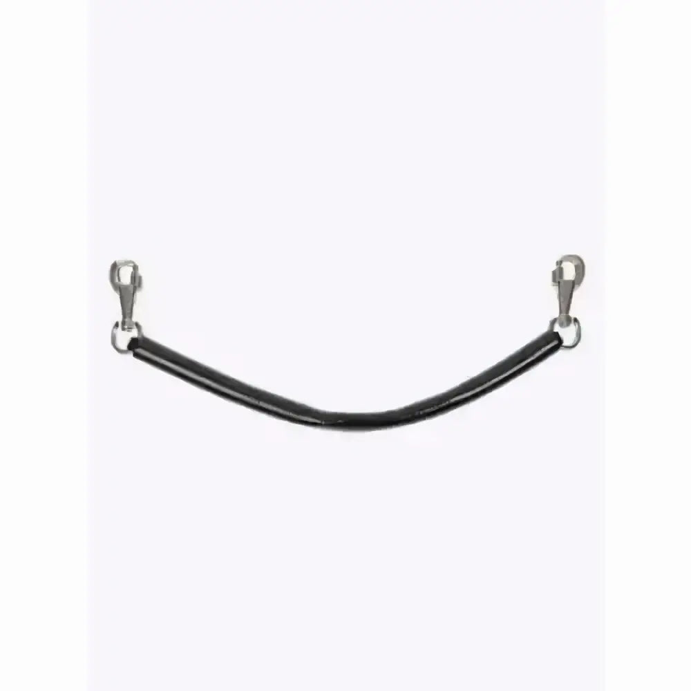 Black leather lemieux tail strap with silver metal clasps pliable fillet strap for arika rug horse use