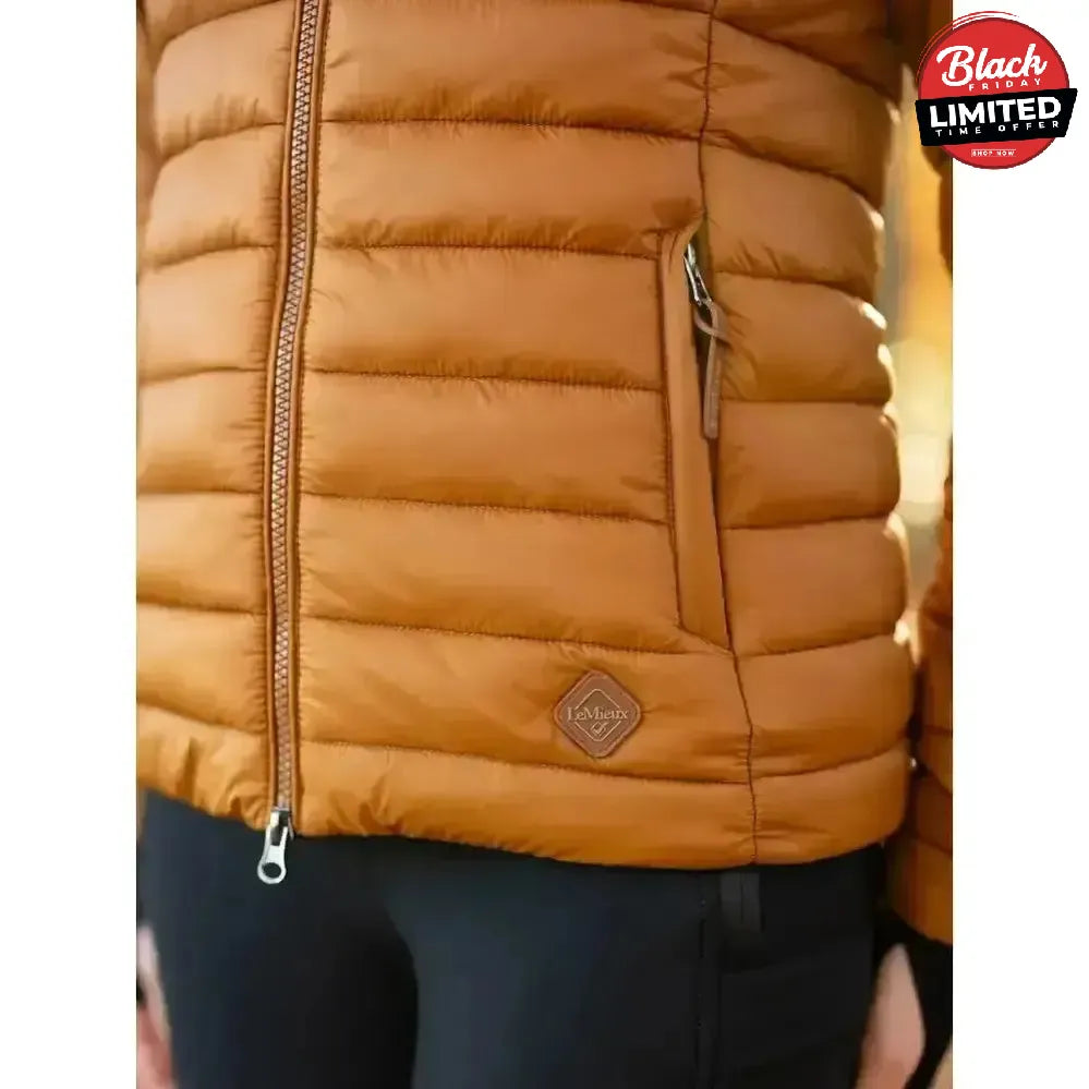 Lemieux Tilly Hooded Puffer Jacket Ginger UK 8 Ginger Coats & Jackets