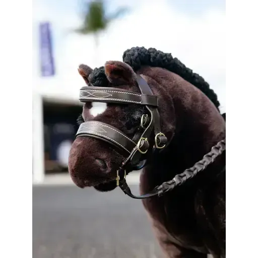 Lemieux Toy Pony Hunter Bridle Brown One Size Brown Toy Pony Accessories