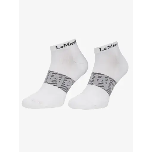 Lemieux Trainer Socks 3 Pack White White Small Trainer Socks