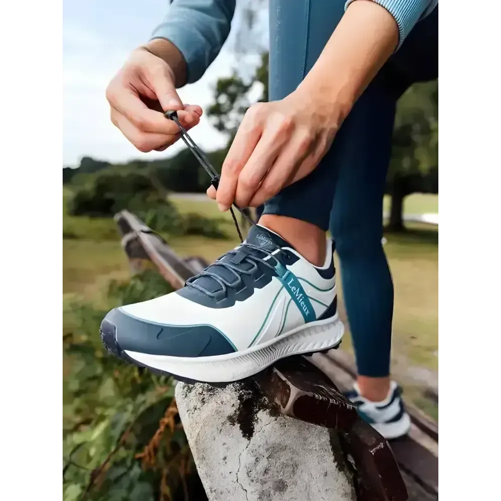 Lemieux Trax 2.0 Waterproof Trainers Petrol/Ecru UK 3 Petrol Trainers