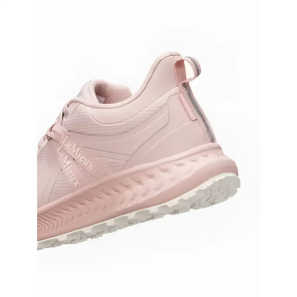 Pink lemieux trax viva waterproof trainer blossom with textured upper and chunky cushioned sole for all-day comfort