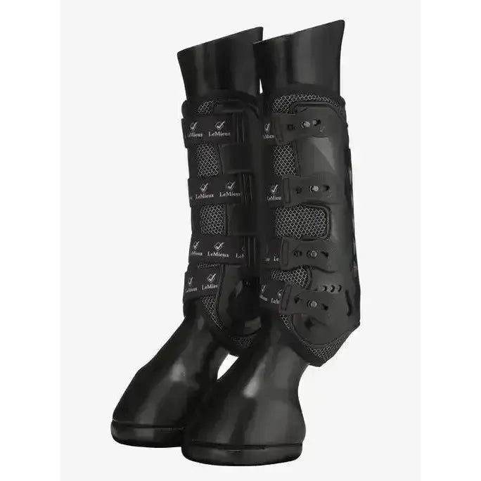 LeMieux Ultra Mesh Snug Boots Hind Black Medium Black Brushing Boots