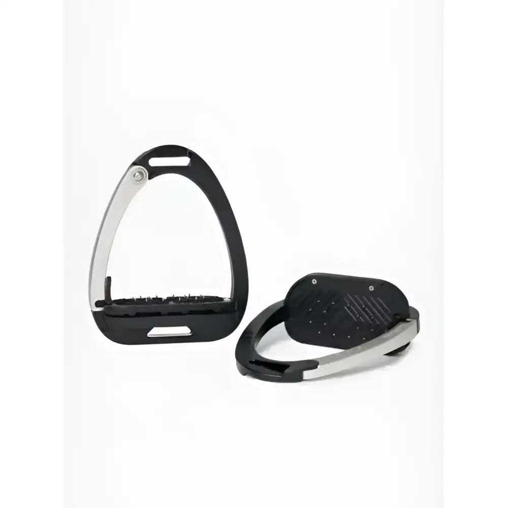Lemieux vector balance stirrup black aluminum with textured rubber sole for better grip and comfort while riding