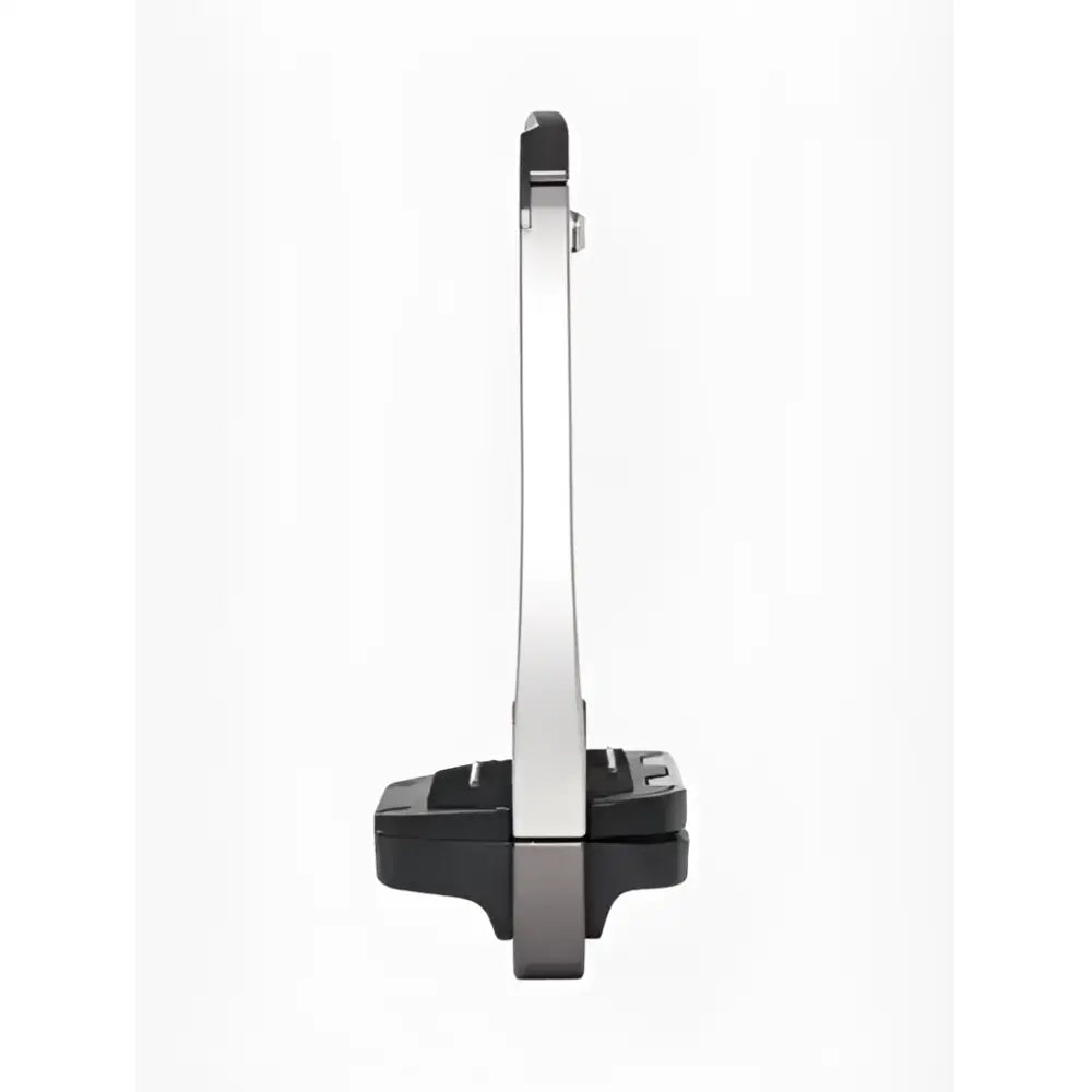 A sleek black and silver desktop scanner with aviation grade aluminium in lemieux vector balance stirrup carbon silver design