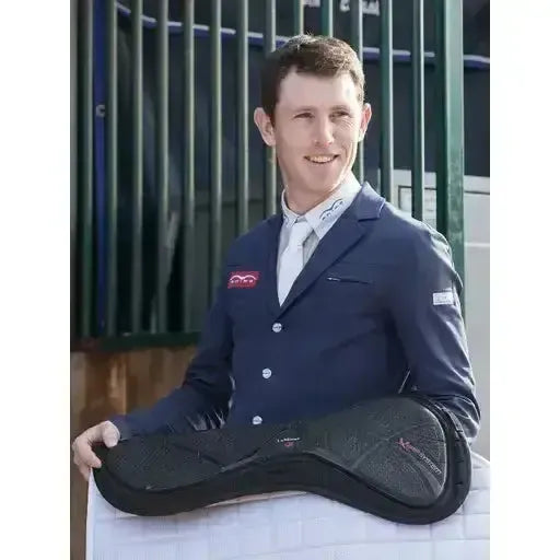 LeMieux X-Grip Silicone Half Pad Black Large Black Half Pads