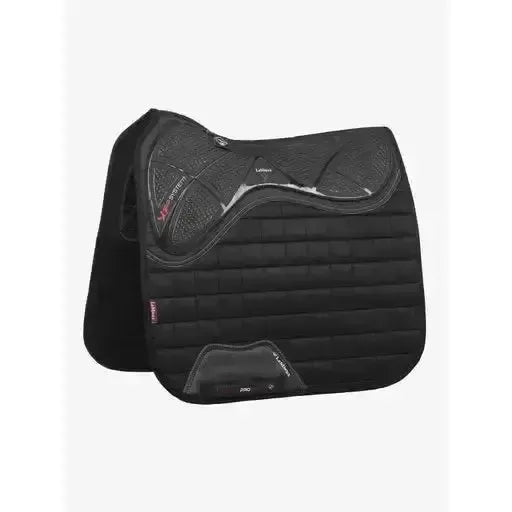 LeMieux X-Grip Twin Sided Dressage Square Black Large Black Dressage Saddle Pads